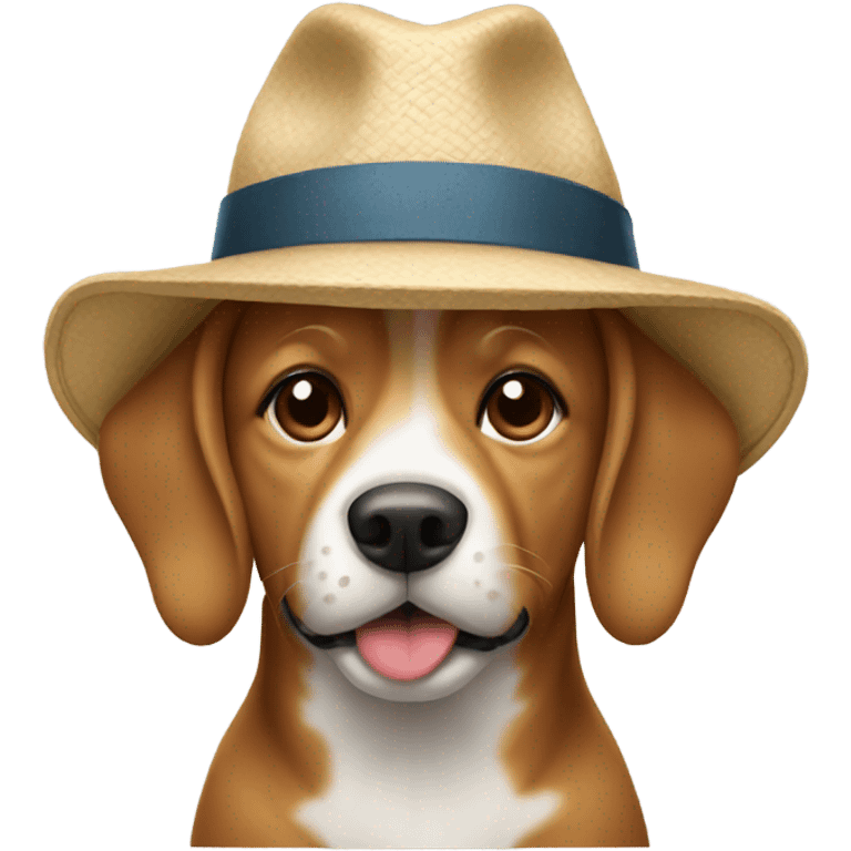 Dog with hat emoji