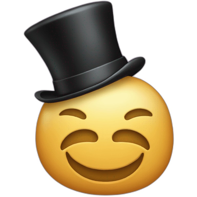 A buttock with a top hat emoji