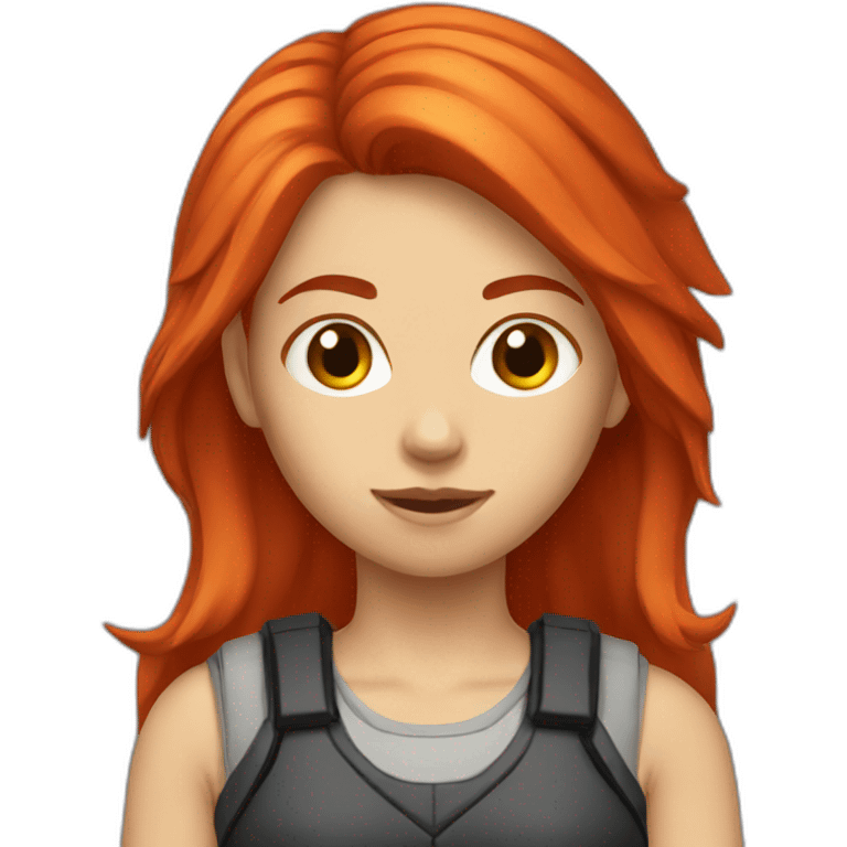 Red hair female gamer emoji