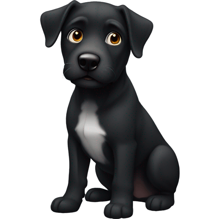 cute black terrior  emoji