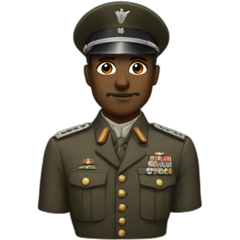 black man as a world war two german general emoji