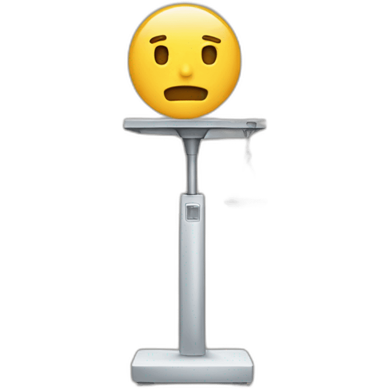 a man weighing himself emoji