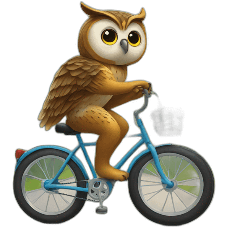 owl on a bike emoji