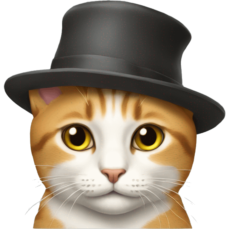 cat with stupid hat emoji