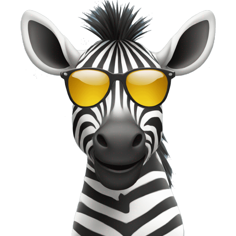 zebra with sunglasses emoji