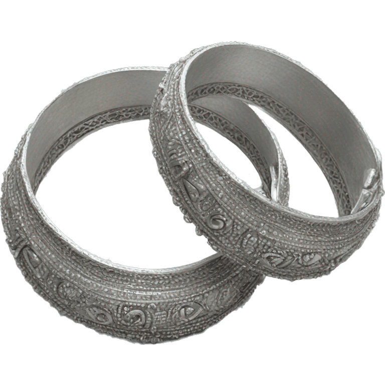 Silver indian bangles in pair emoji