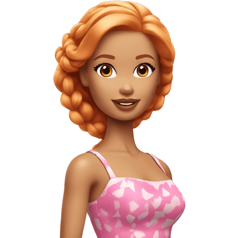 Beautiful Barbie ginger emoji