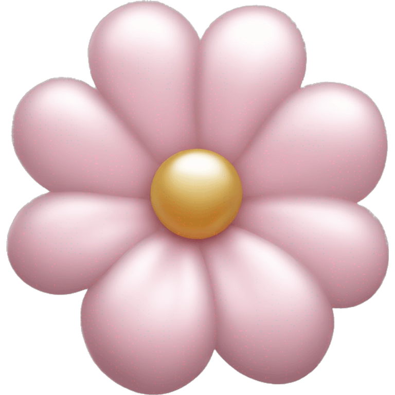 Pearl light pink flower emoji