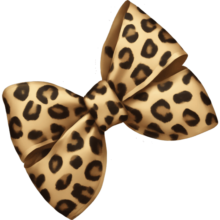 Leopard print present bow   emoji