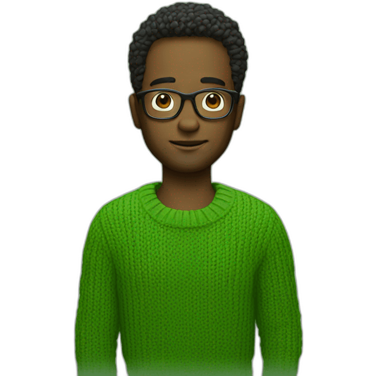 man-glasses-green-sweater emoji