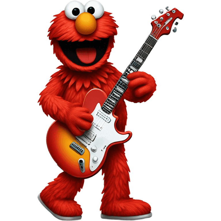 Elmo playing electric guitar emoji