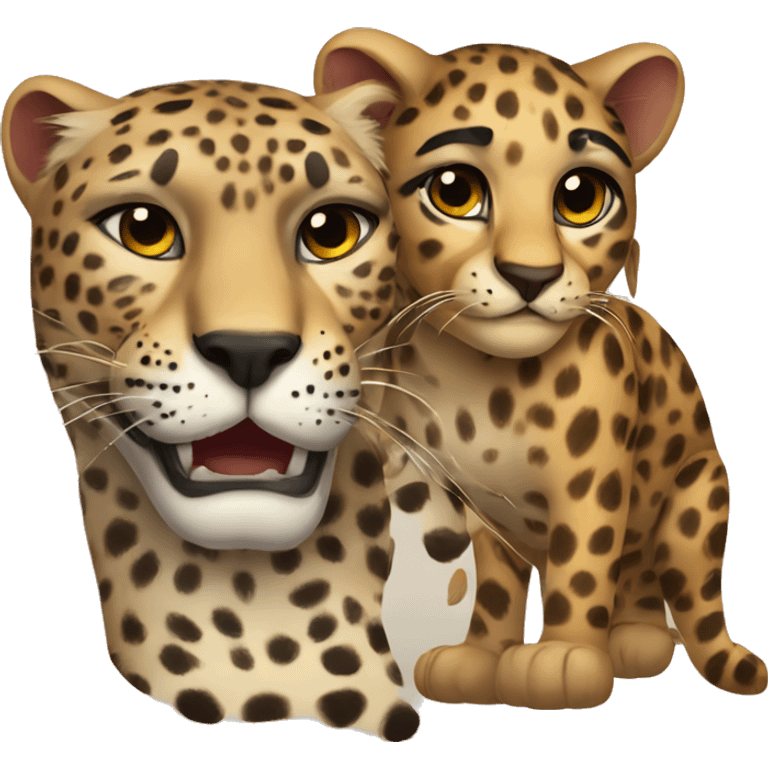 Leopard and panther  emoji