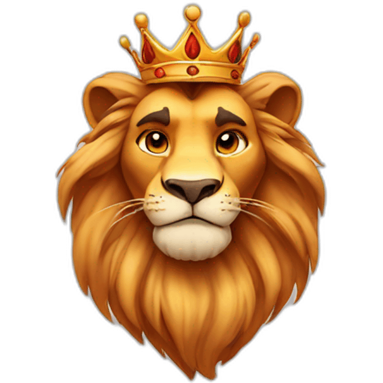 lion king with crown emoji