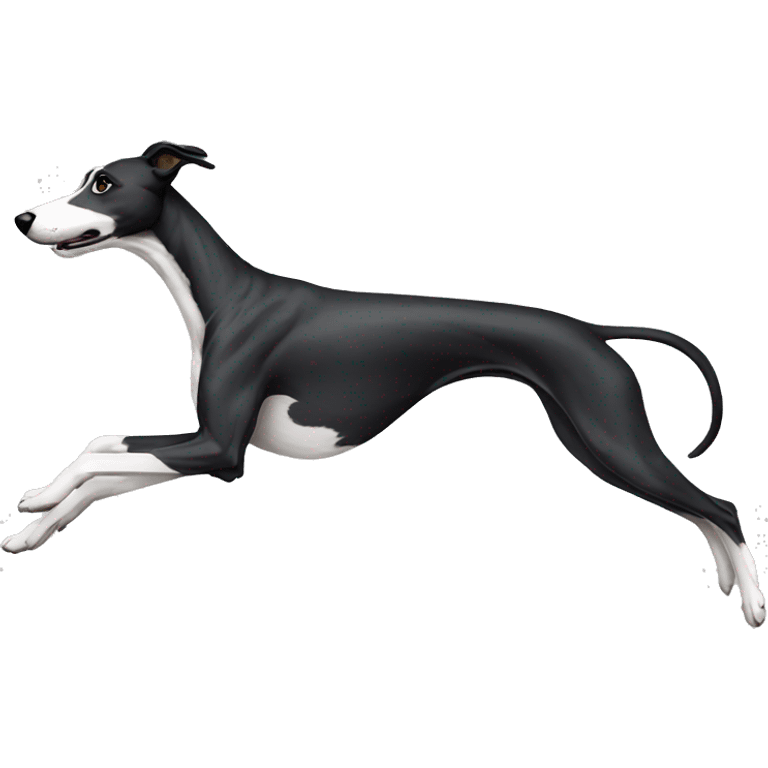 side profile Greyhound running emoji