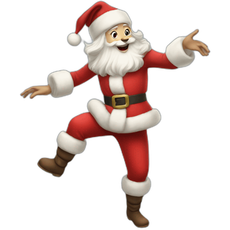 white skin santa dancing emoji