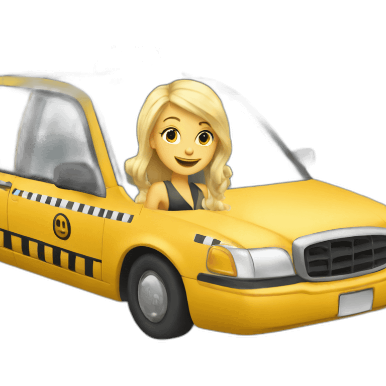 blond in a taxi emoji