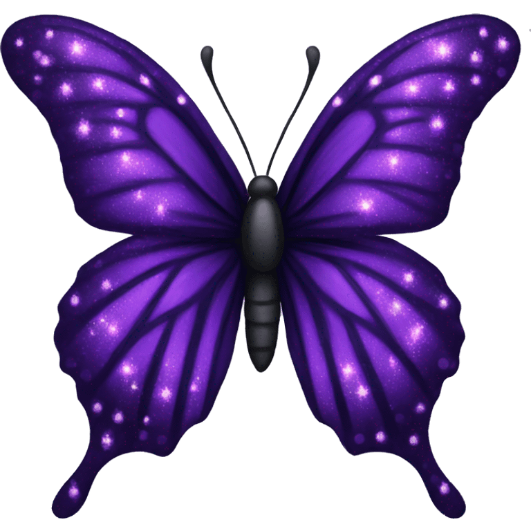 Dark Purple Butterfly Sparkly emoji