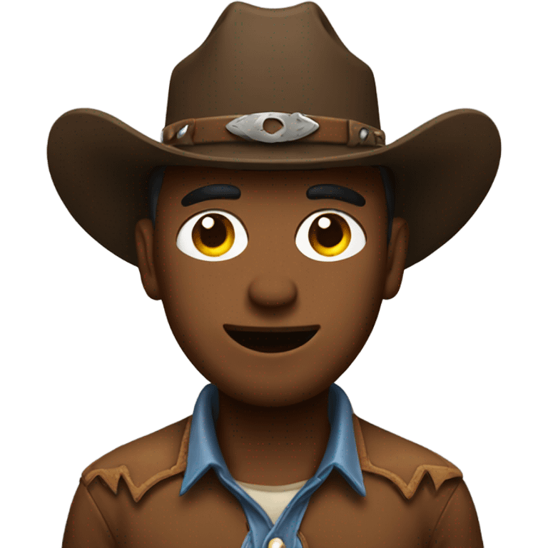 Cowboy with poop on his head emoji