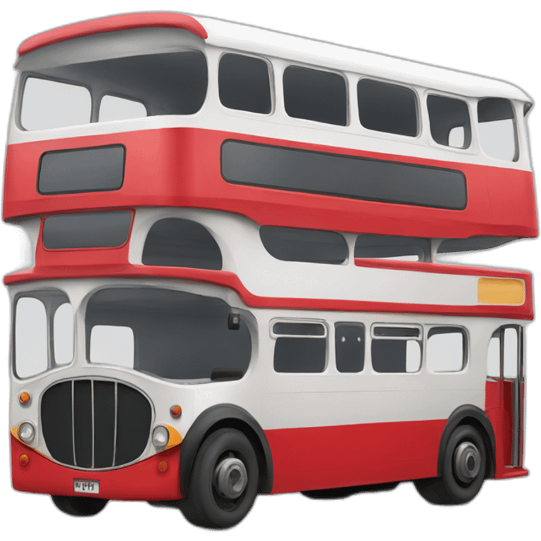 Roofless double decker bus emoji