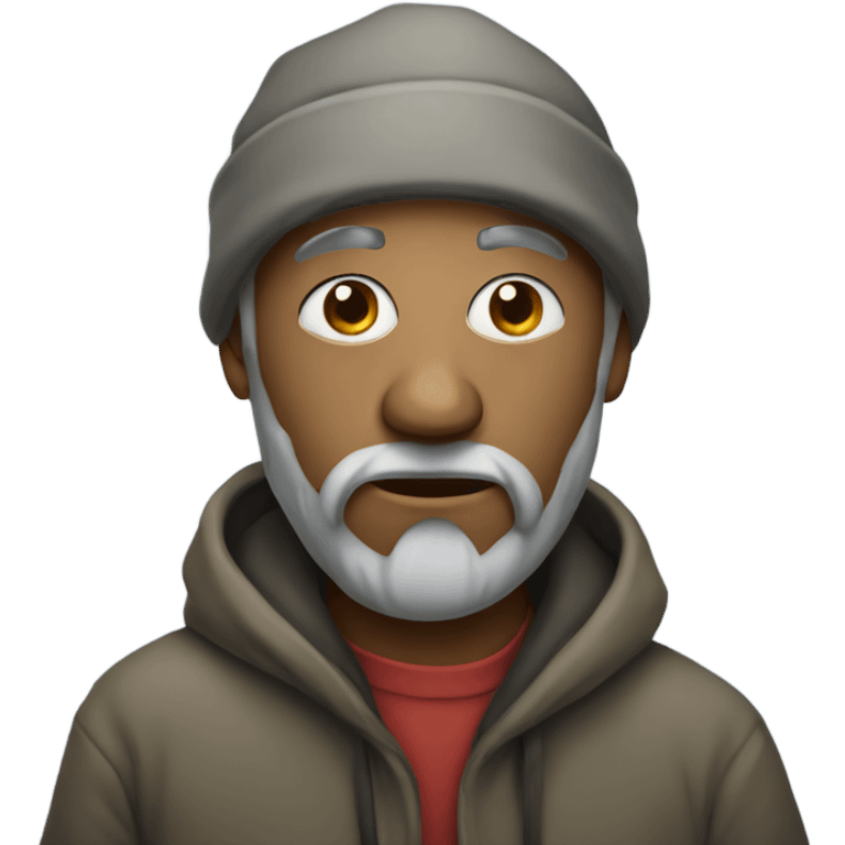 A homeless holding a home  emoji