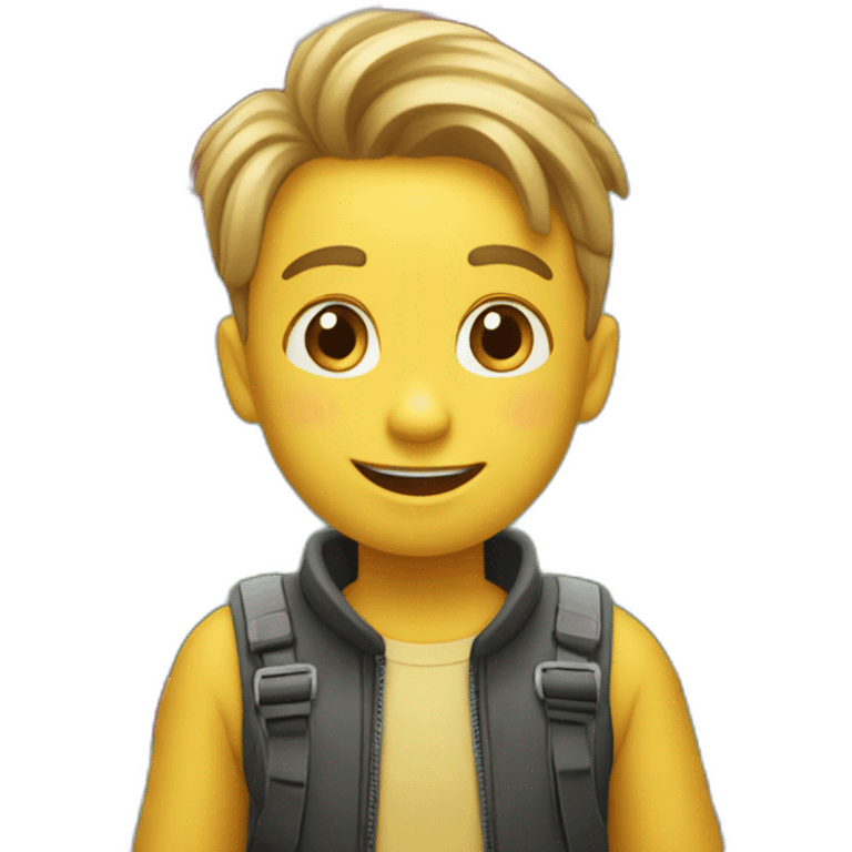 enfant dans un parc d'attraction emoji