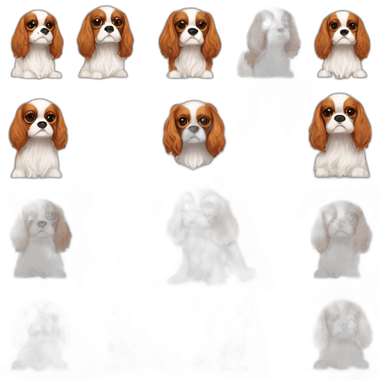 dog Cavalier King Charles Spaniel full height emoji