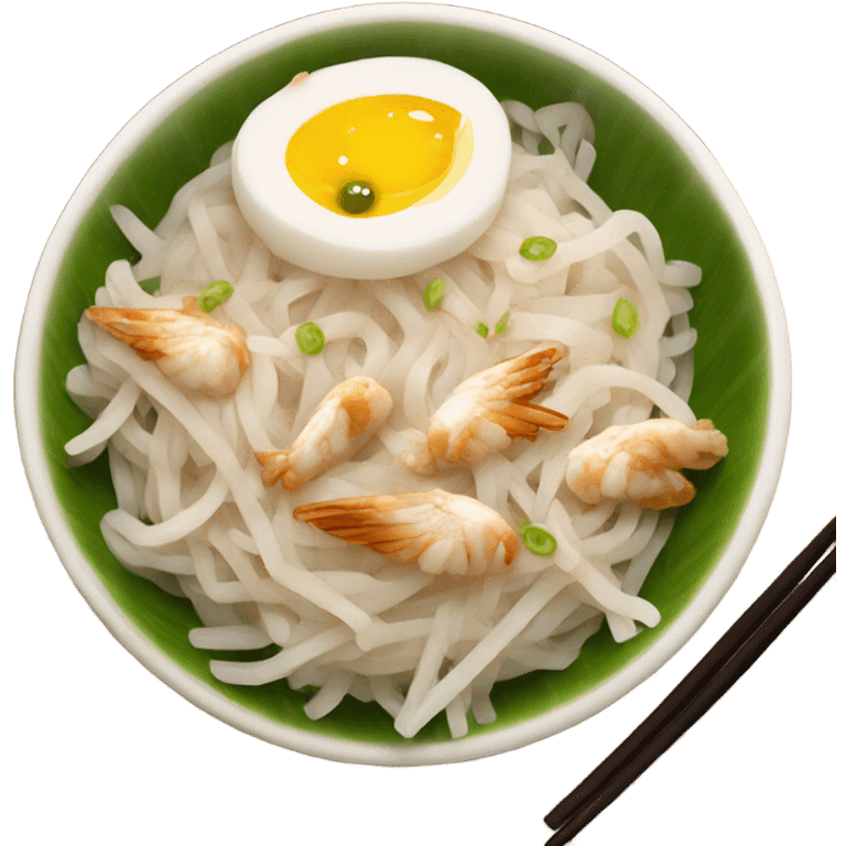 Flat rice noodles with wings emoji