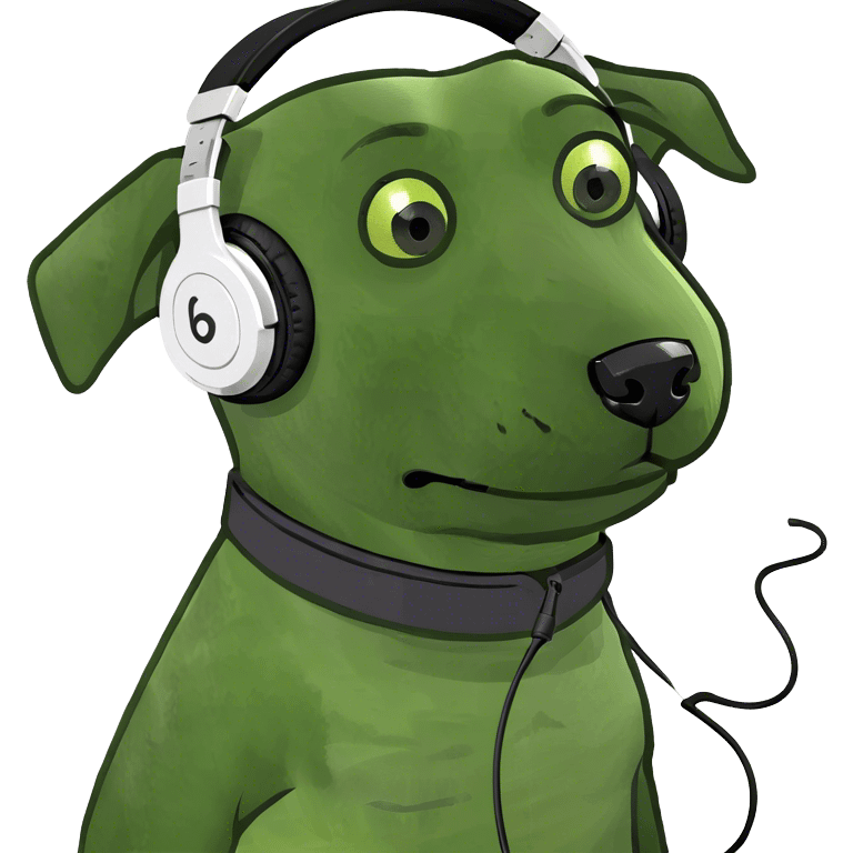 Dog listen music  emoji