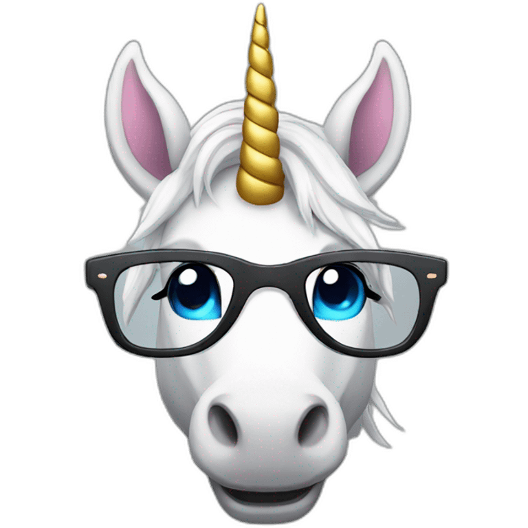 unicorn with glasses emoji