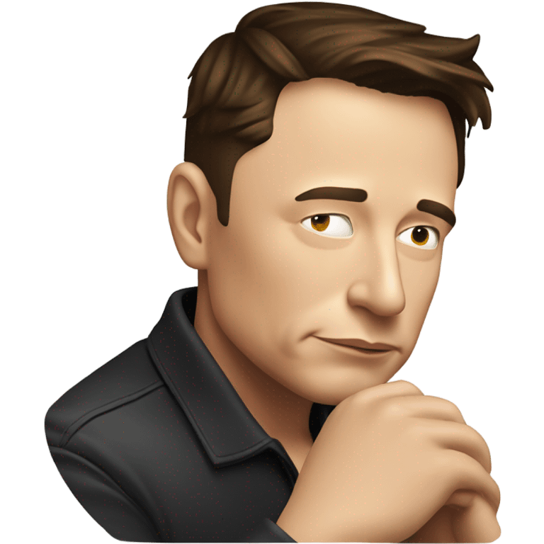 Elon Musk Thinking emoji