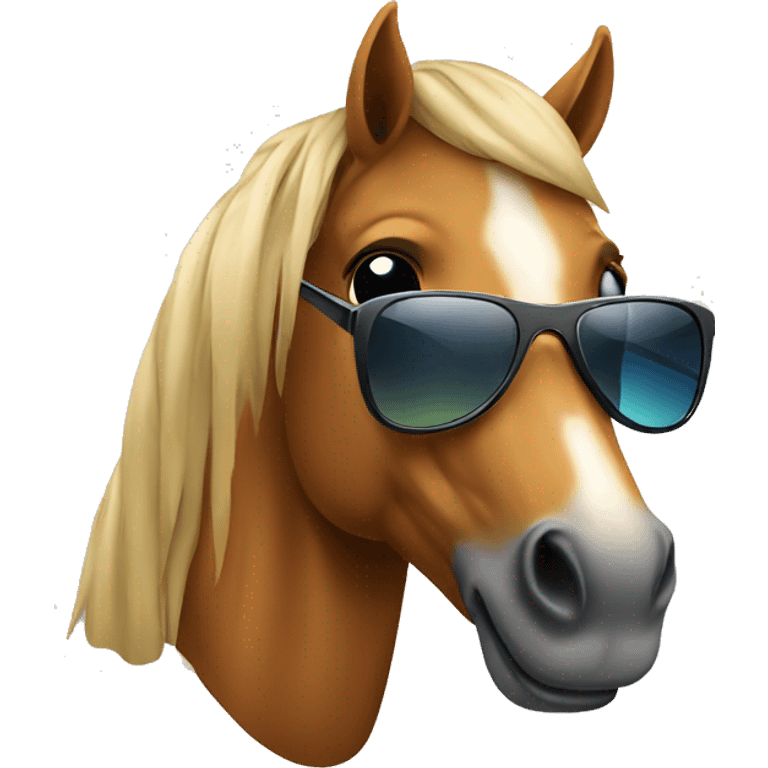 horse with sunglass emoji