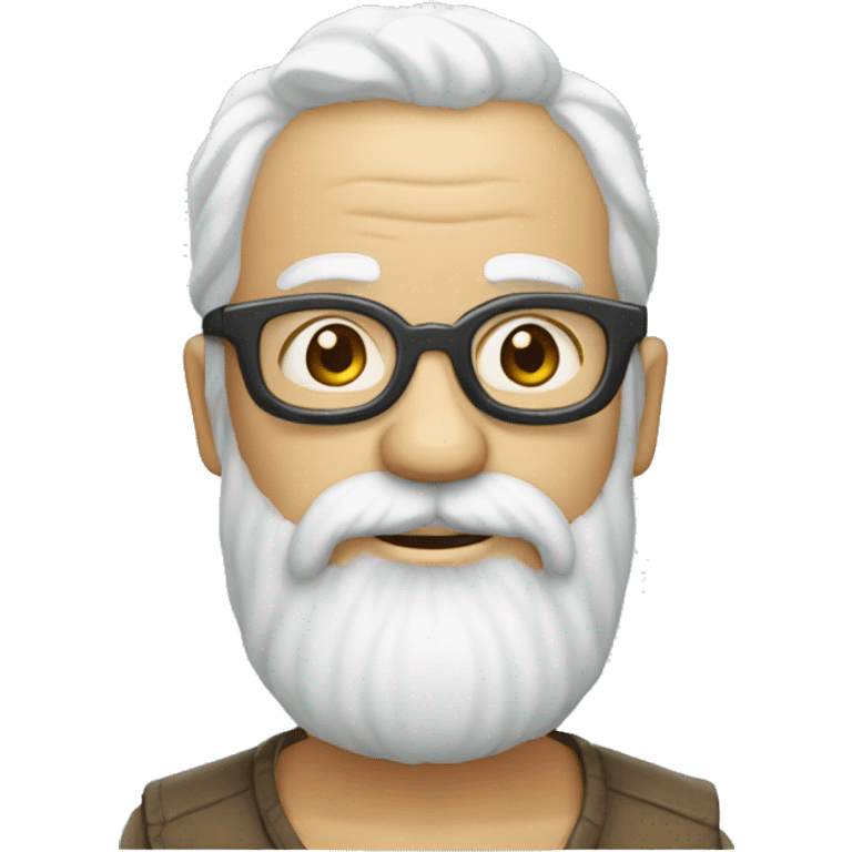 Papy barbe blanche lunette  emoji