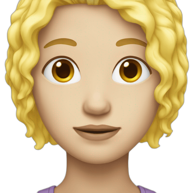 Person yellow hair and white skin  emoji