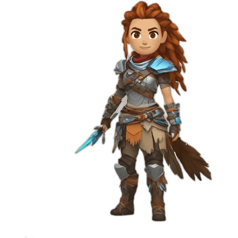 ALOY (horizon zero dawn) avec L'ARMURE ANTIQUE qui fait ses devoirs emoji