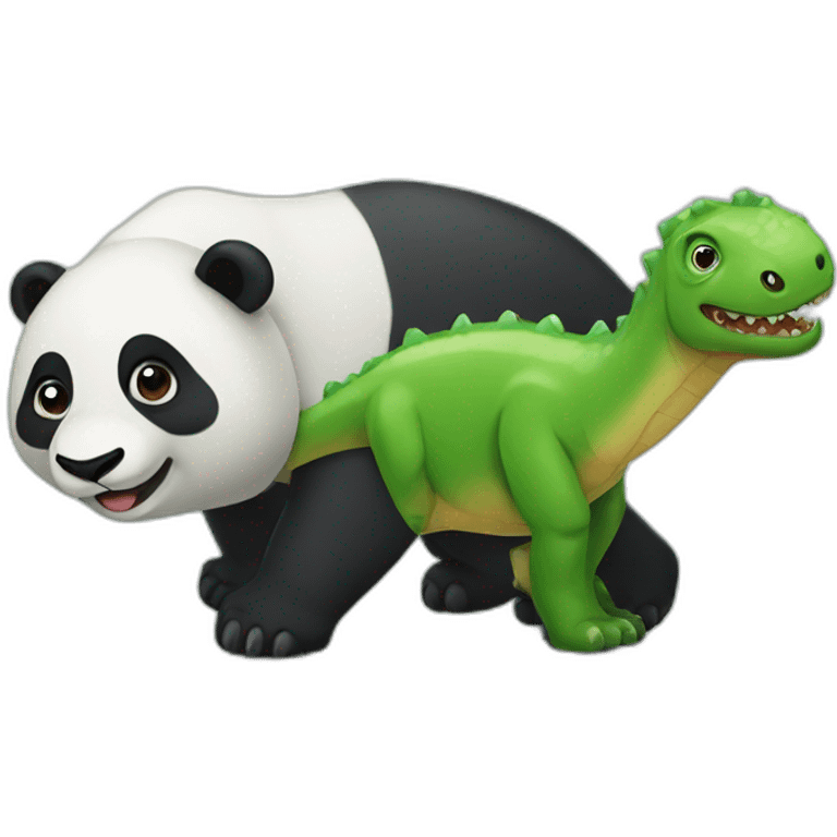 A panda bear mixed with a dinosaur emoji