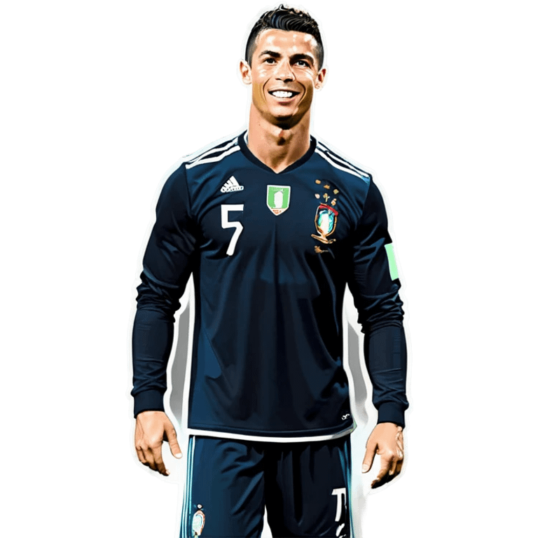 Cristiano Ronaldo con la copa el mundo  emoji