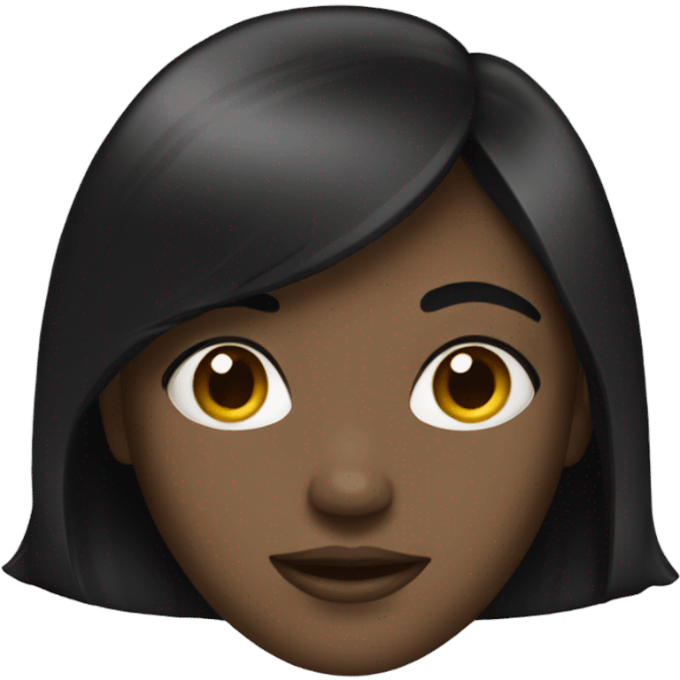 Black haired girl  emoji