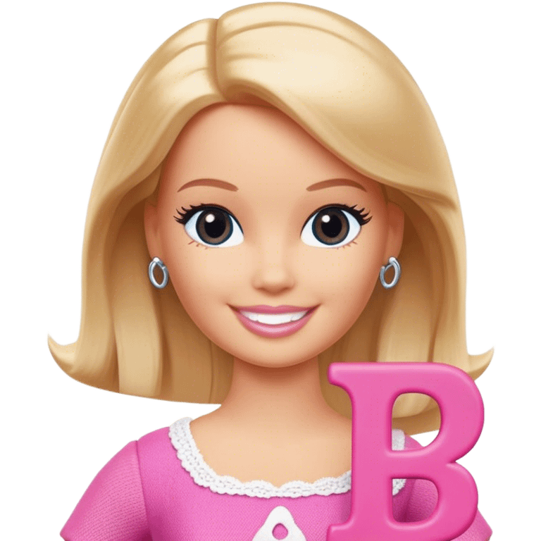 Barbie doll with B Letter emoji