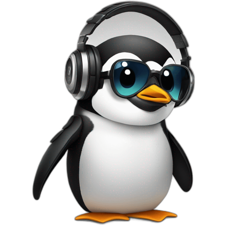 Dj penguin emoji