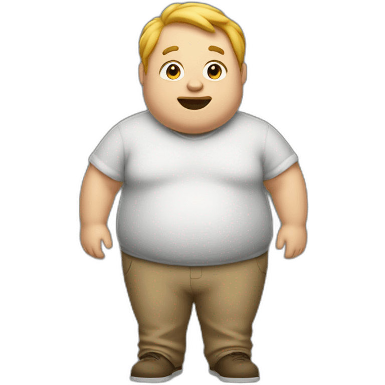 a little bit fat guy full body emoji