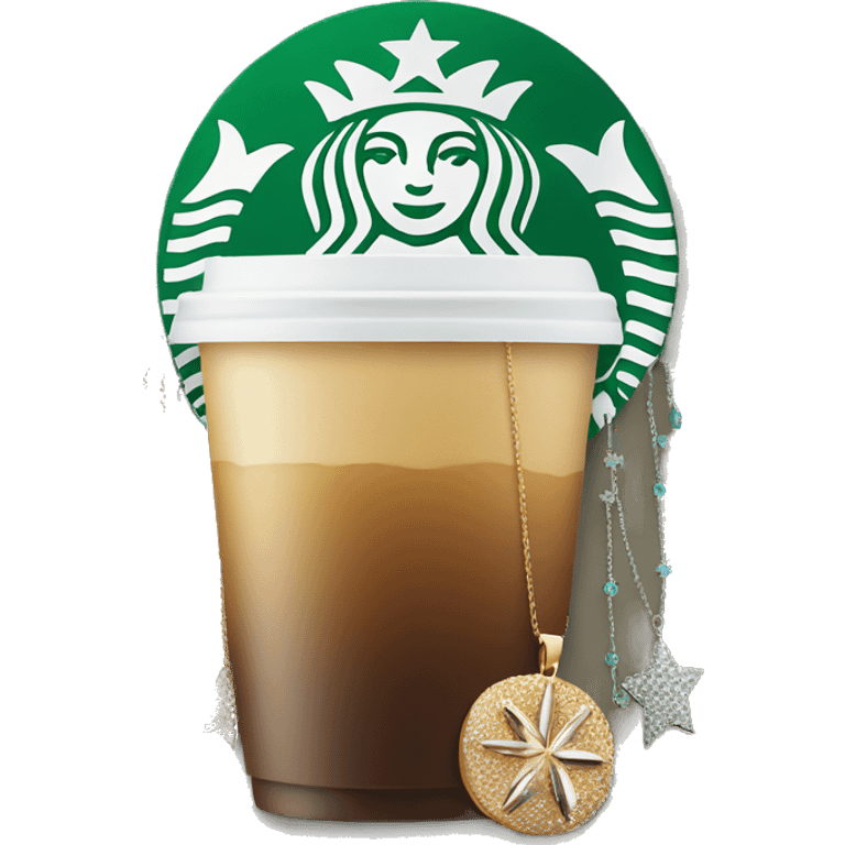 Starbucks and jewelery emoji