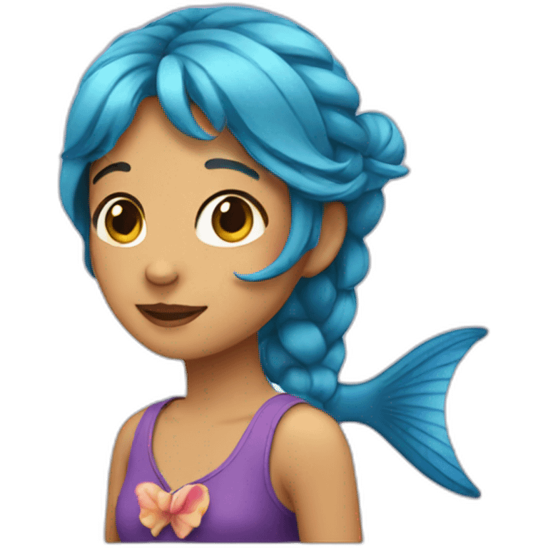 a girl with a fish tail emoji