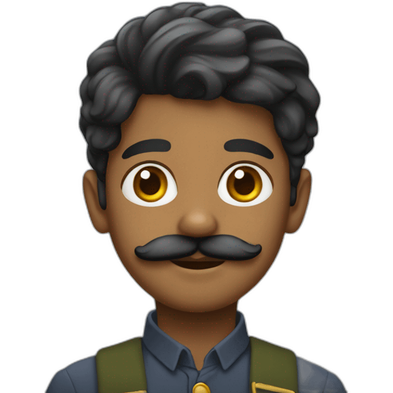 sri lankan boy with a mustache emoji