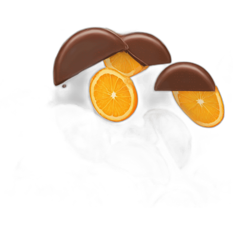 orange slices dipped in chocolate emoji