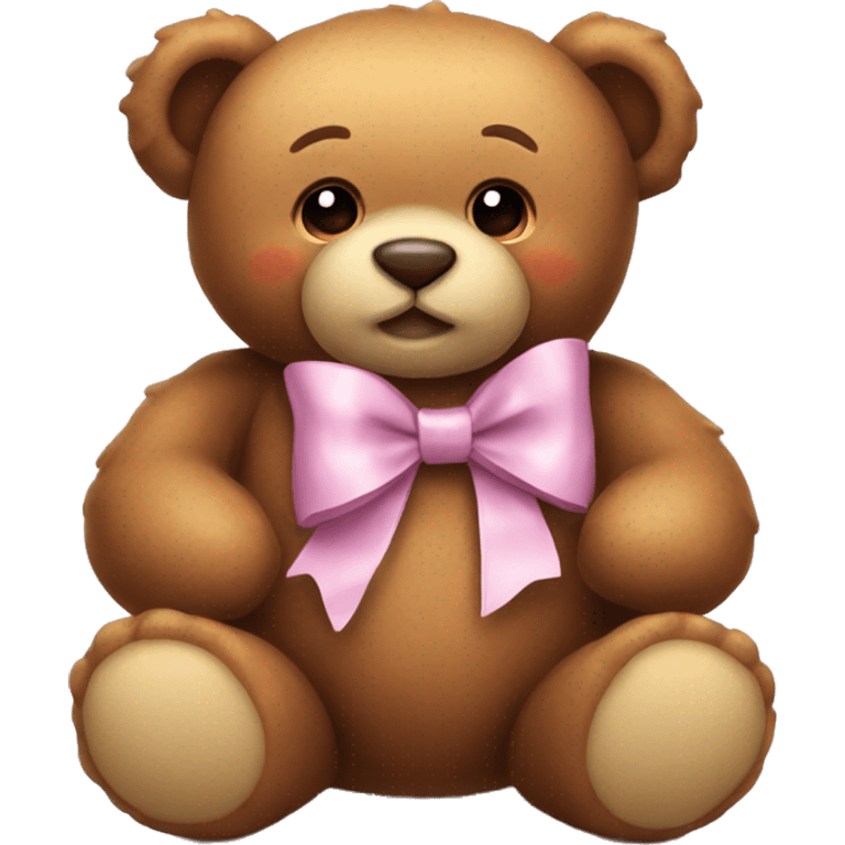 Teddy bear inlove with bow emoji