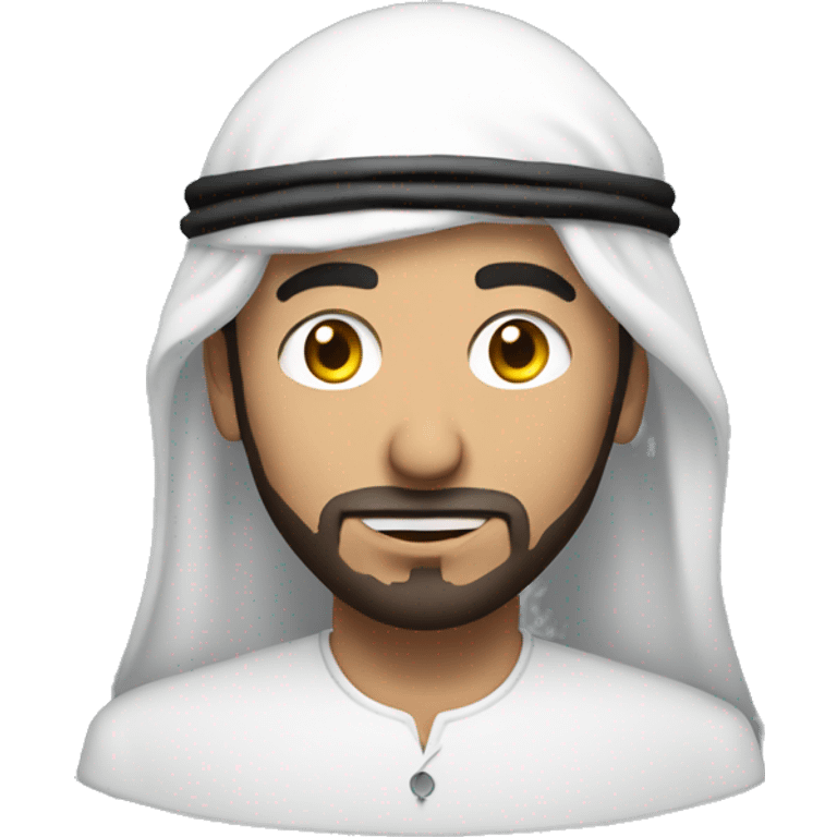 Arab man holding a digital clock  emoji