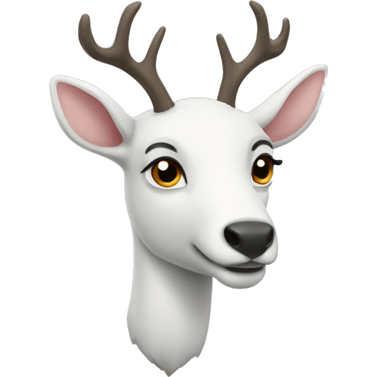 White deer  emoji