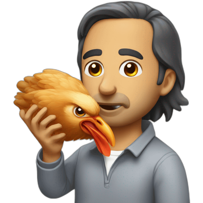 zemmour eating chicken emoji