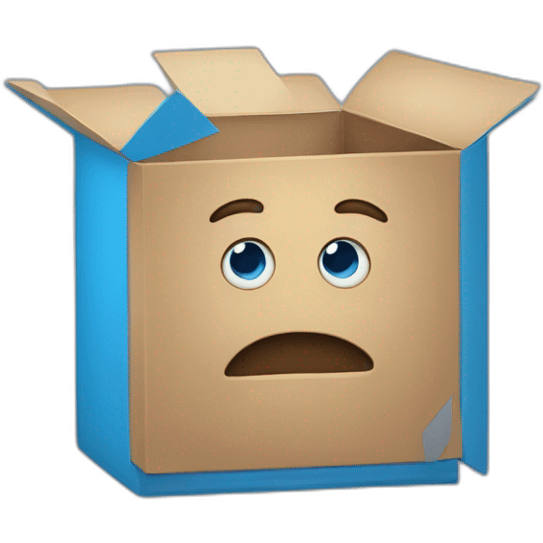 blue box cartoon emoji