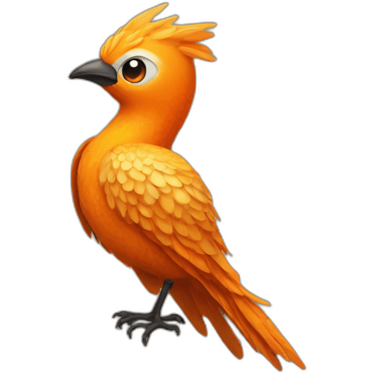 Fantasy bird orange emoji